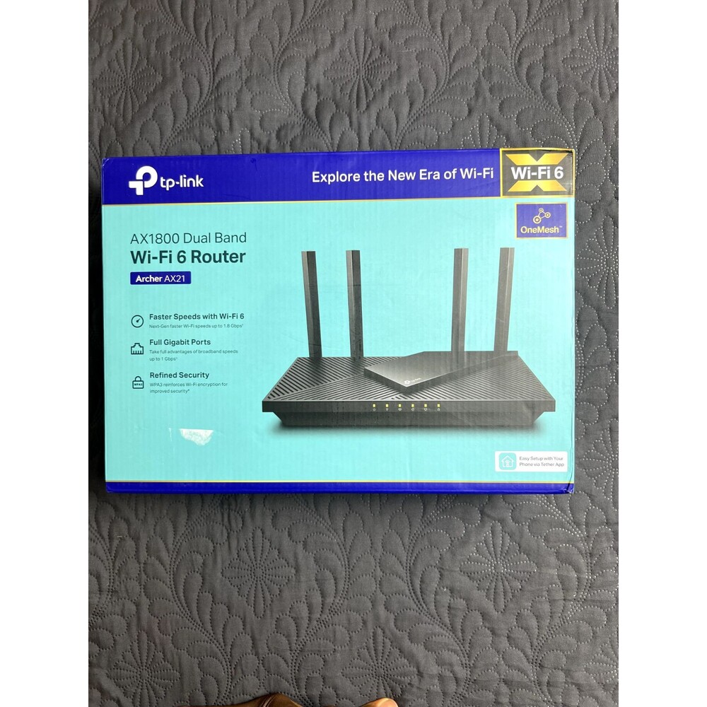TP-Link AX1800 WiFi 6 Router V4 (Archer AX21)  Dual Band Wireless Router NIB
